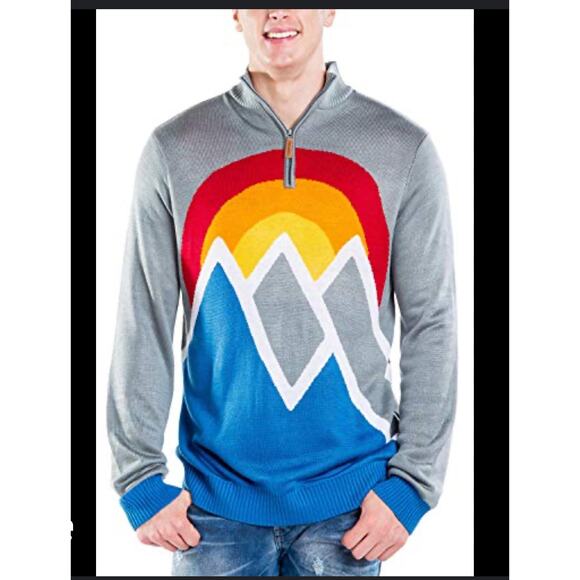 Tipsy Elves FIRST RUN SWEATER Ski Apres Retro look unisex m-large w-xl - Picture 1 of 7